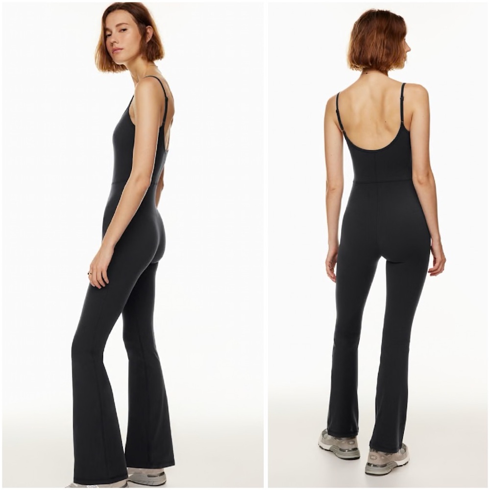 Last One !! Wilfred Free Divinity Kick Flare Jumpsuit in Black XS - Picture 5 of 7